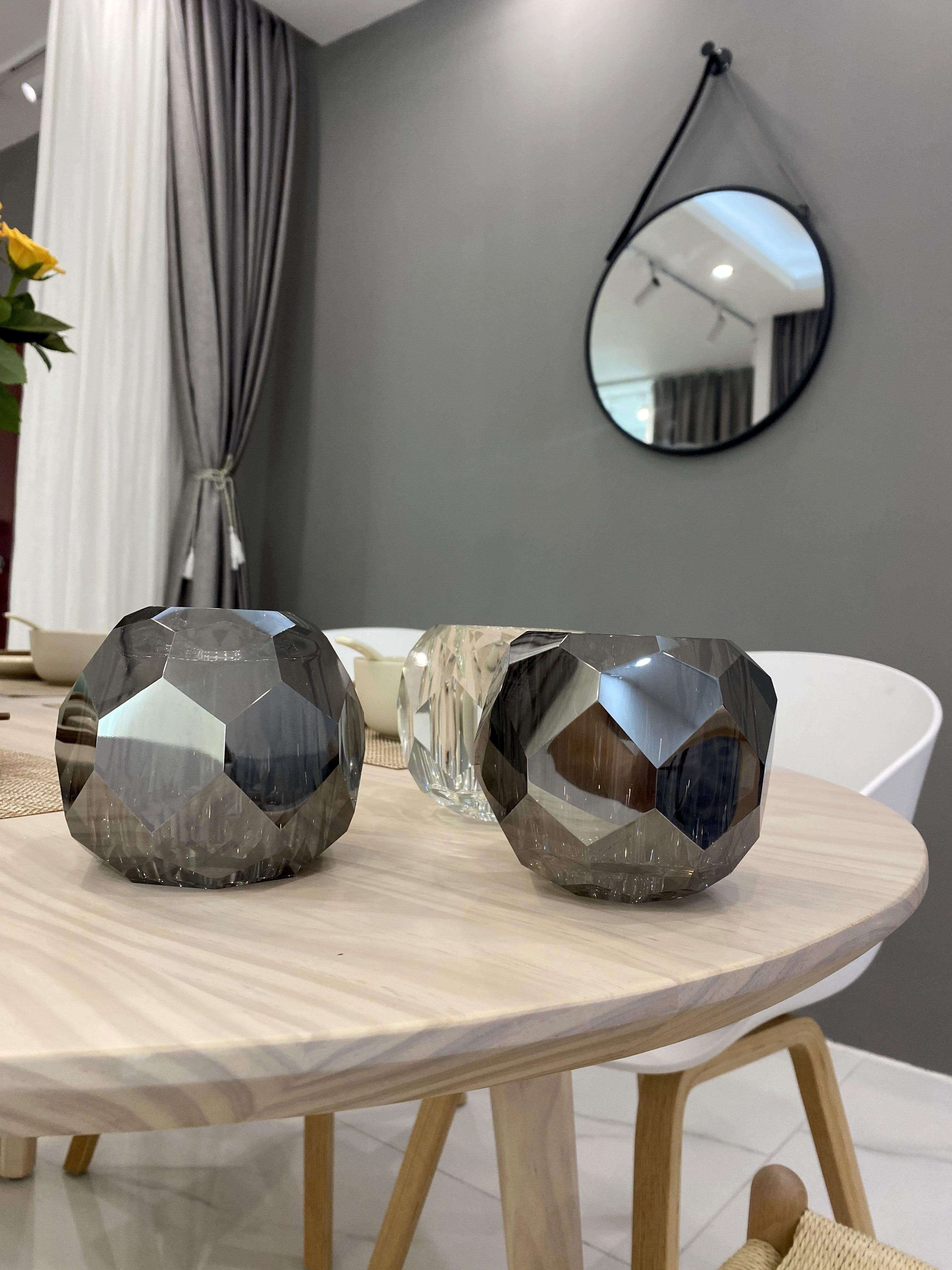 Lustra Kristallkugel Pendelleuchte Messing Cluster-Letslighting