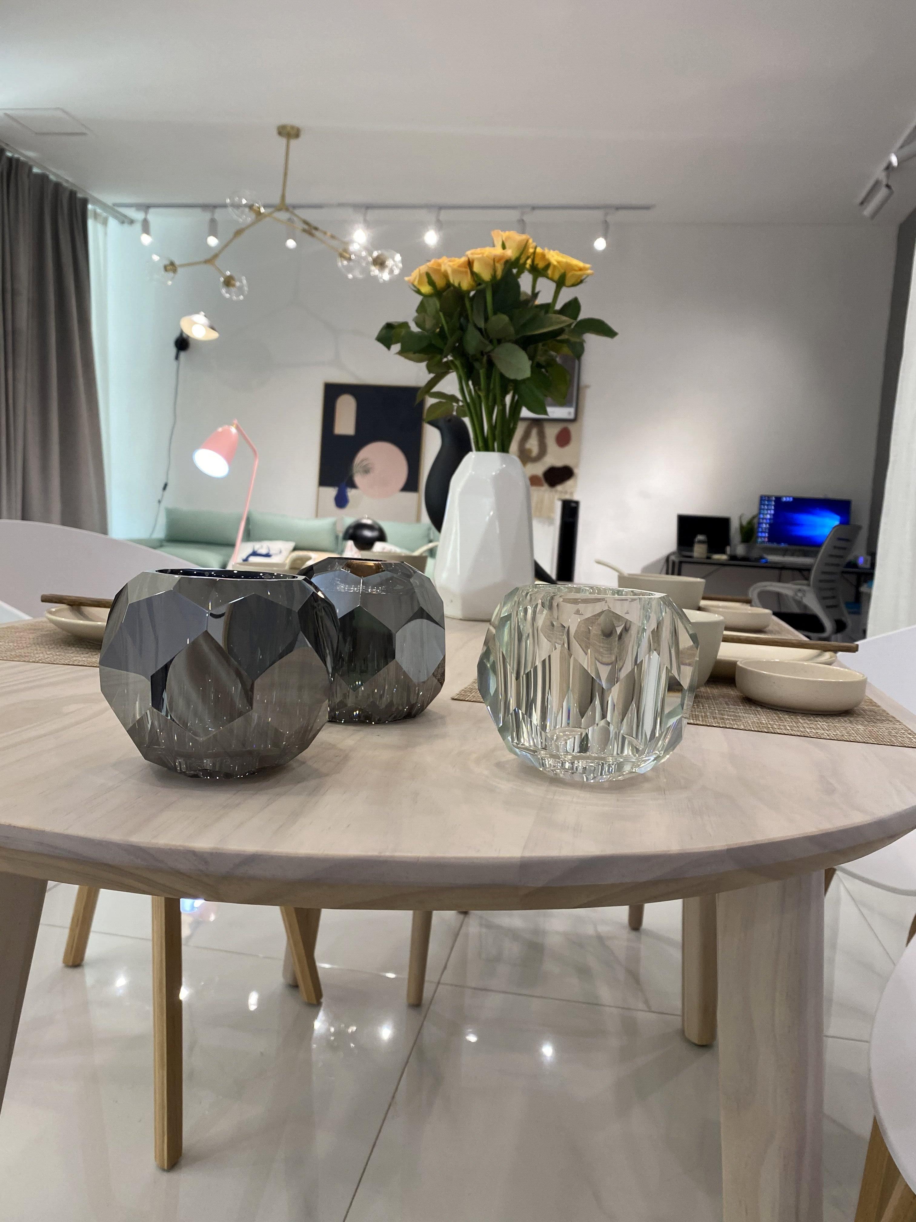 Lustra Kristallkugel Pendelleuchte Messing Cluster-Letslighting