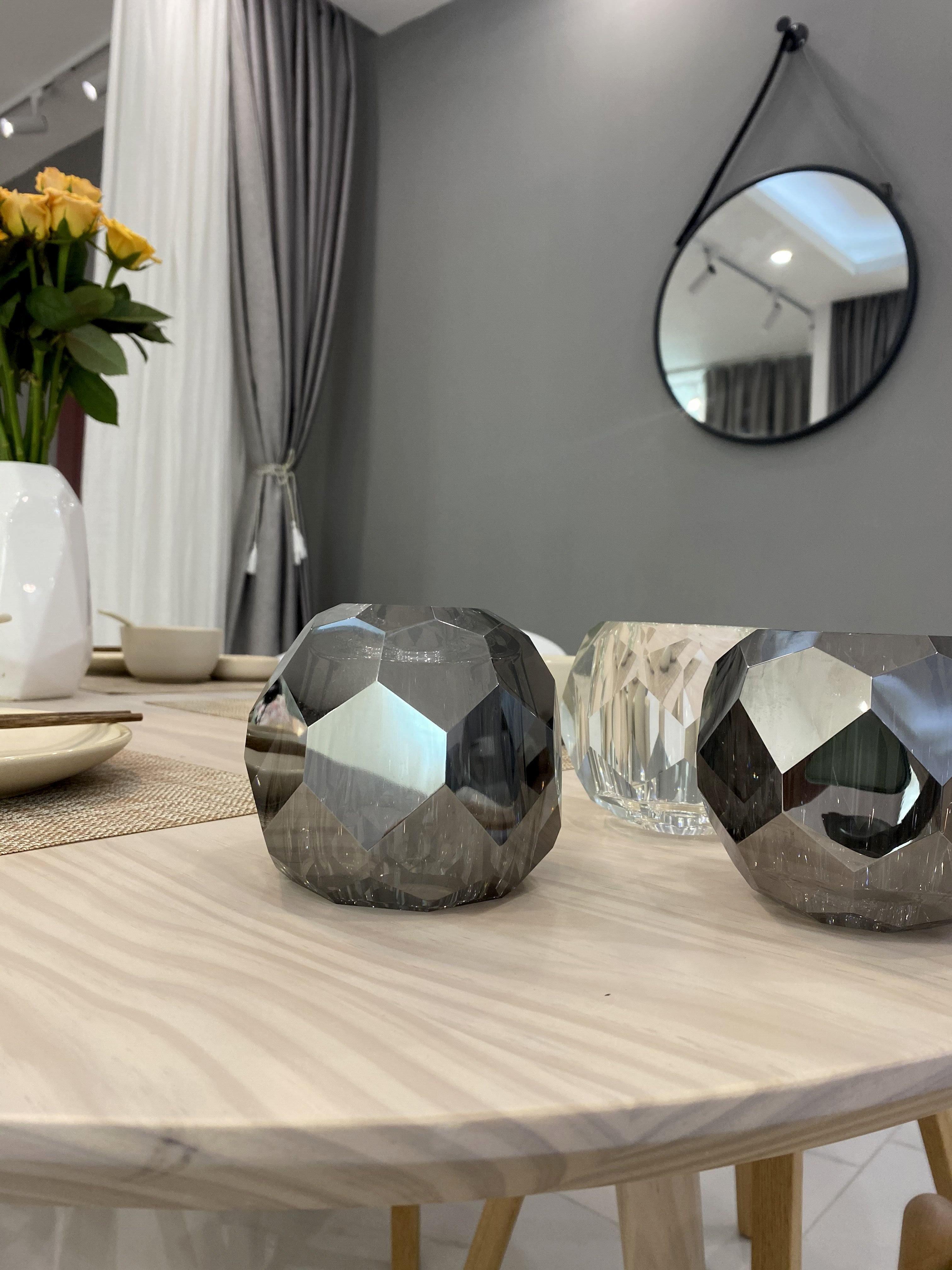 Lustra Kristallkugel Pendelleuchte Messing Cluster-Letslighting