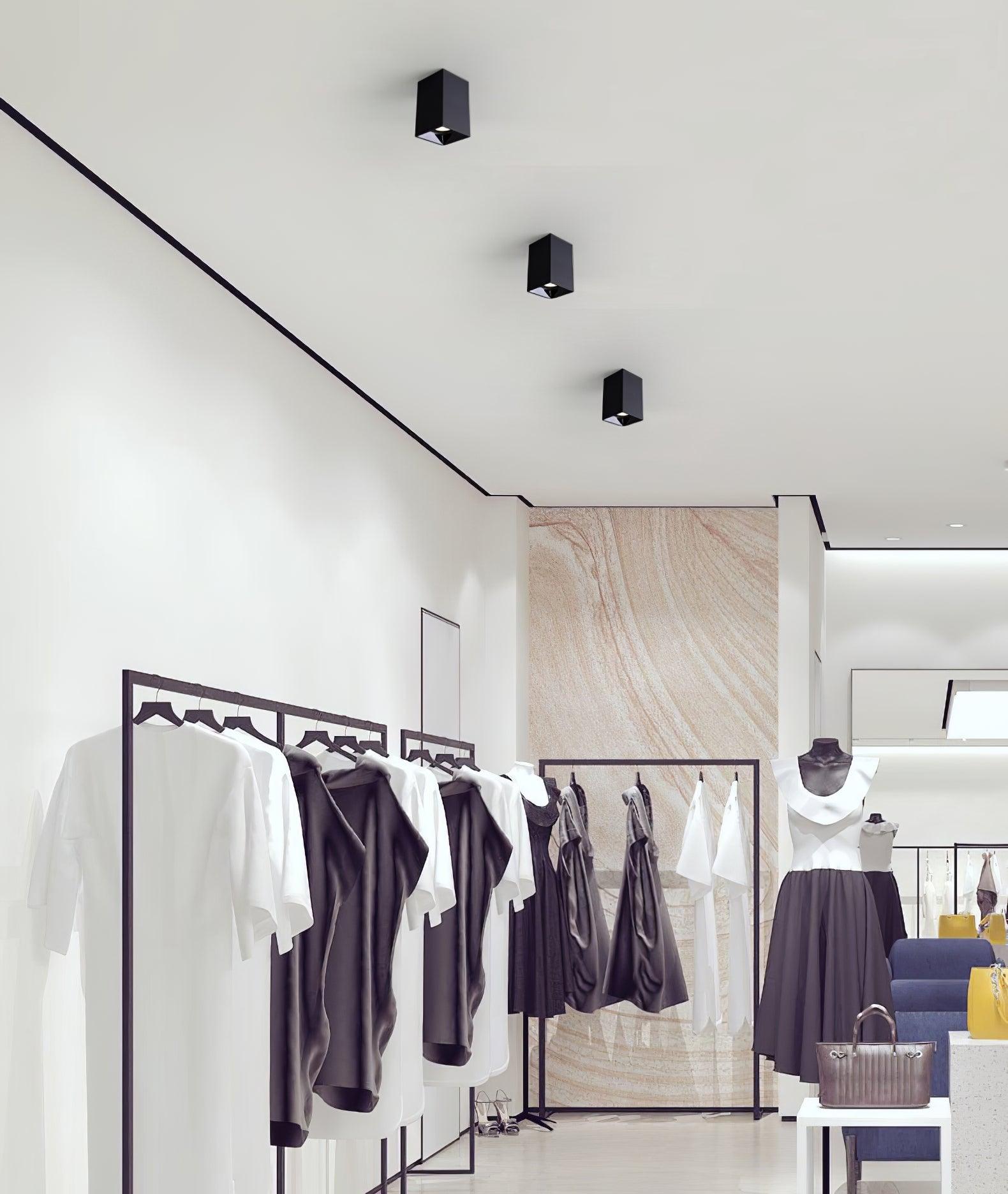 Lustra Deckenleuchte Cube Square Schwarz Strahler-Letslighting