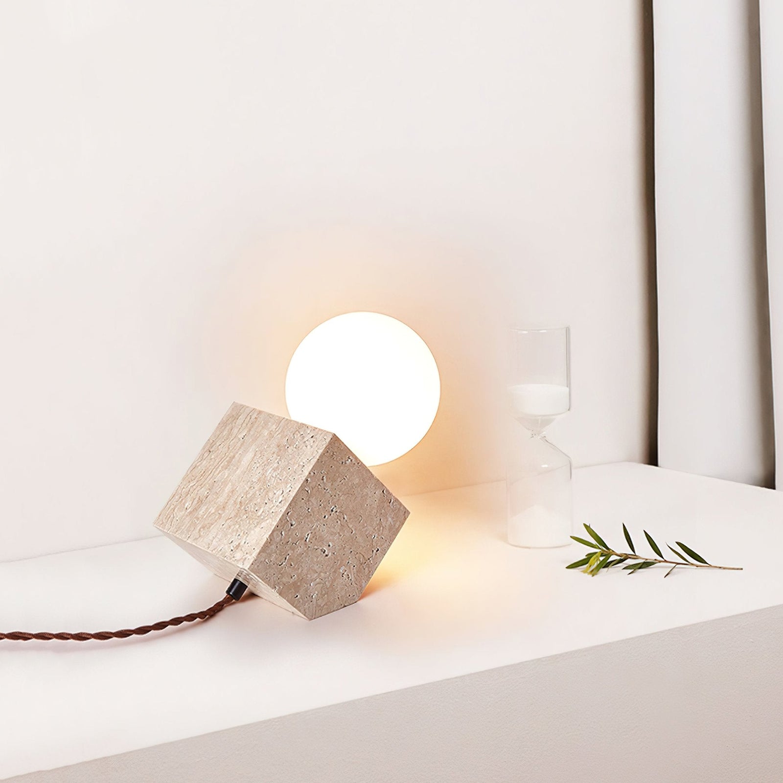 Cube Stone Table Lamp - Letslighting