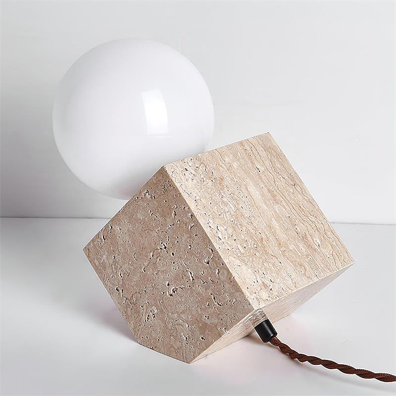 Cube Stone Table Lamp - Letslighting