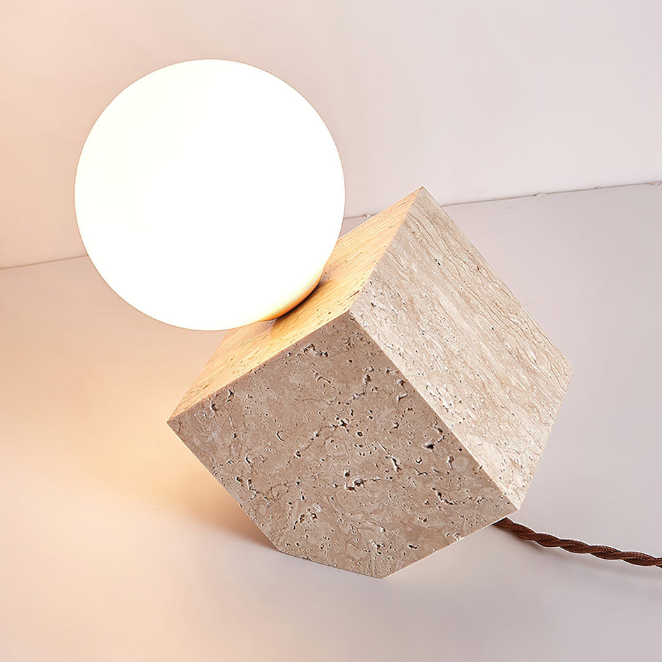 Cube Stone Table Lamp - Letslighting