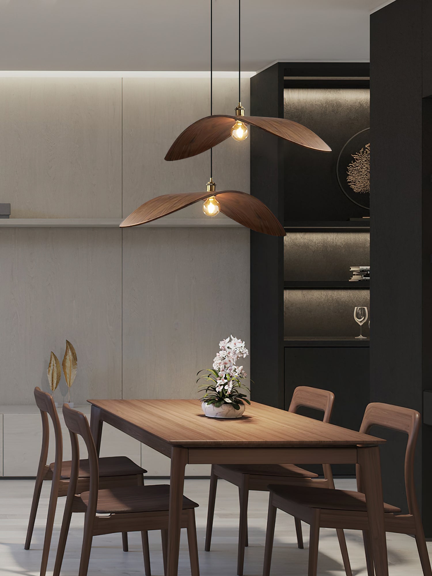 Curve Wooden Pendant Lamp - Blowlighting