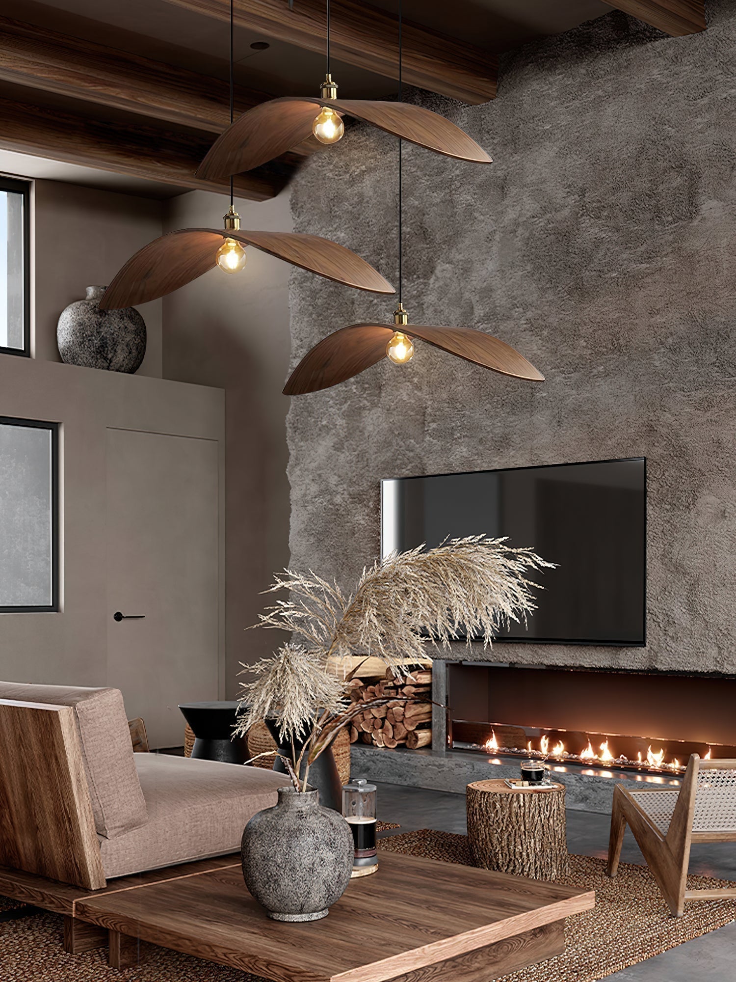 Curve Wooden Pendant Lamp - Blowlighting