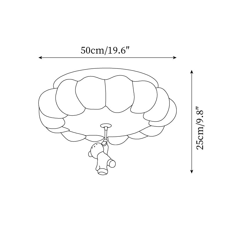 Quen Niedliche Kuchenbär-Deckenleuchte