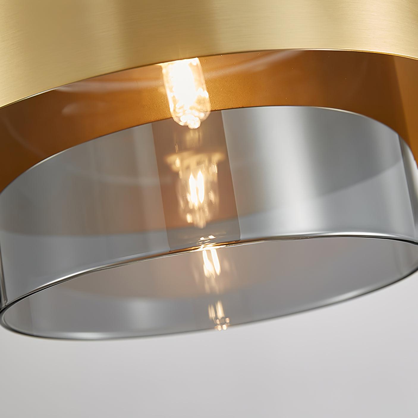 Solara Pendelleuchte Messing Zylinder Glas Modern-Letslighting