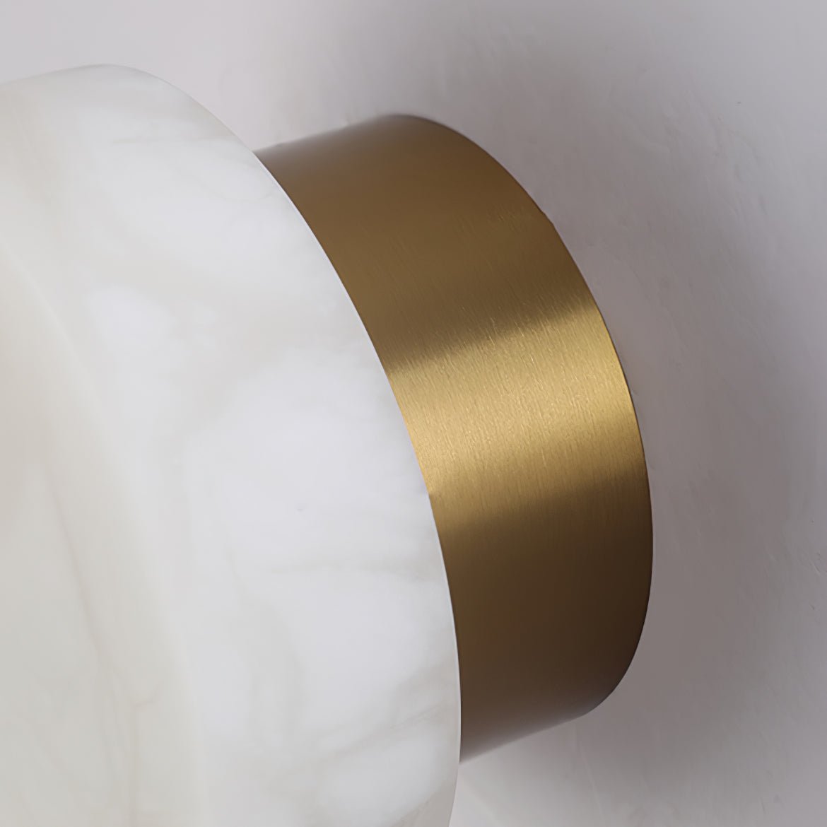 Glim Modern Minimalist Brass Metal Alabaster Wall Lamp - Letslighting