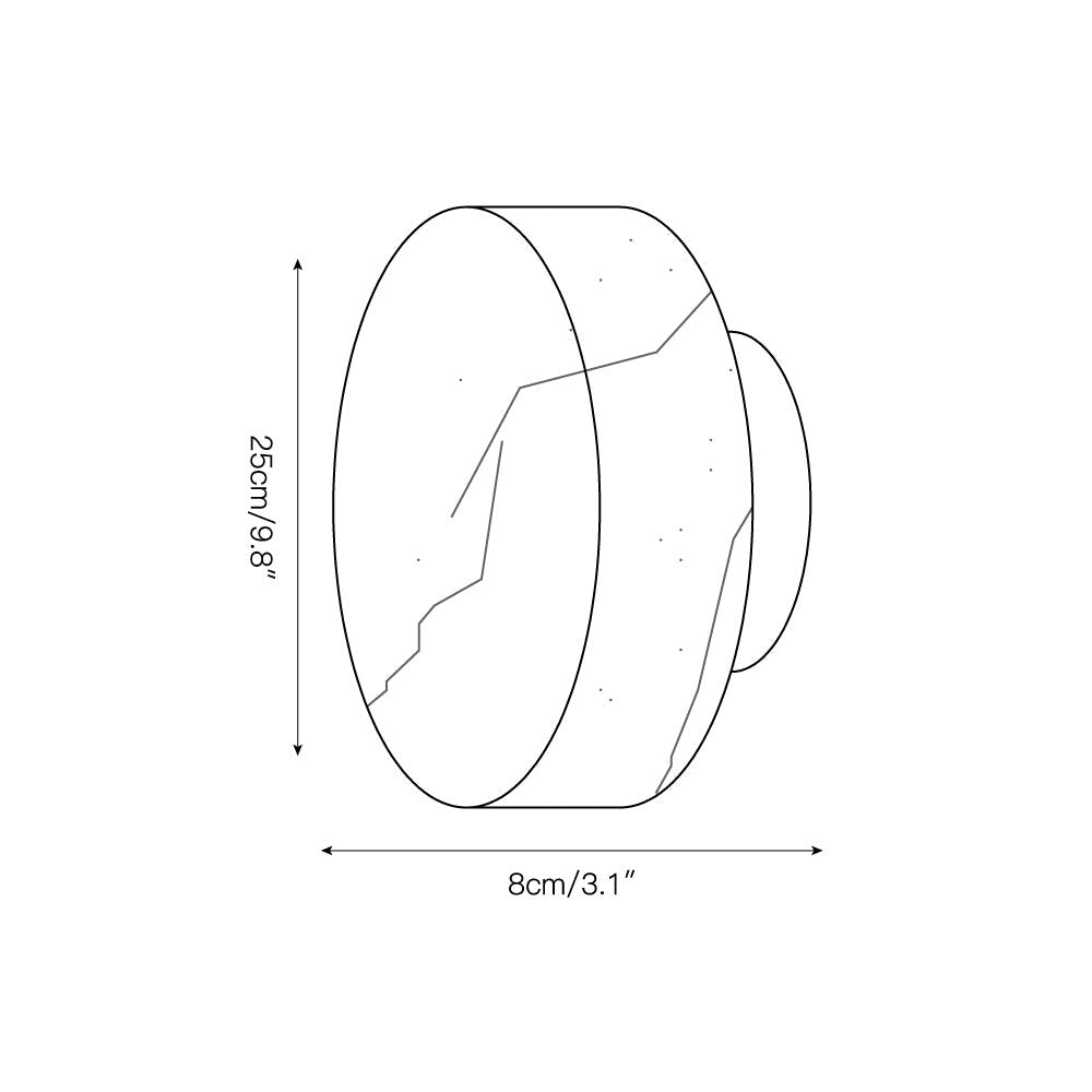 Glim Modern Minimalist Brass Metal Alabaster Wall Lamp - Letslighting