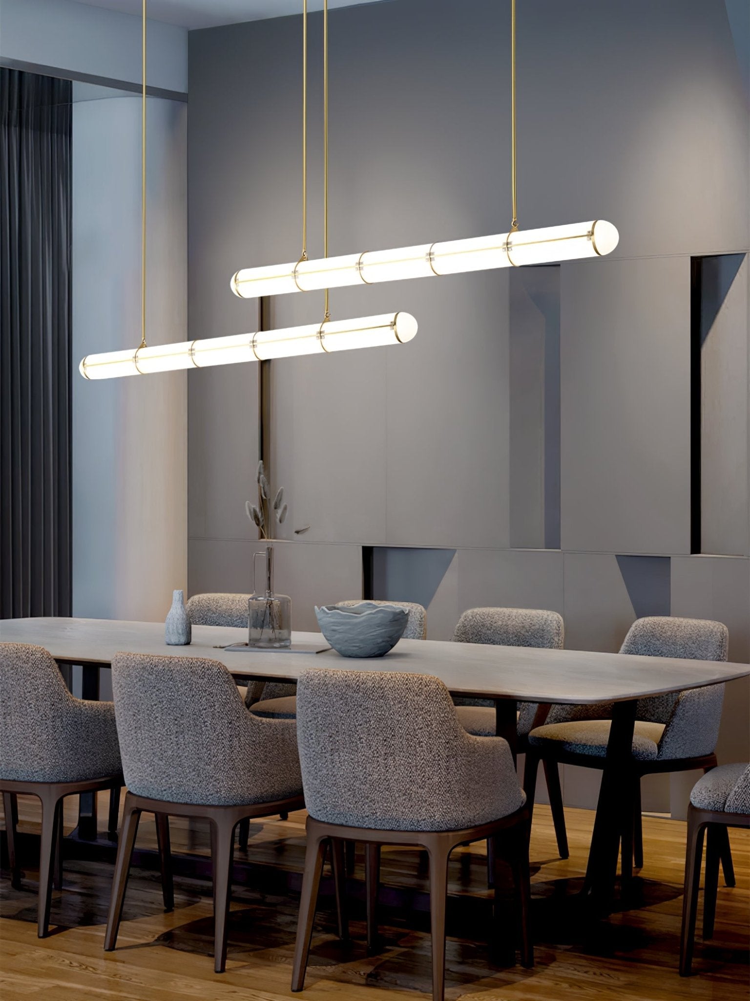Lustra Pendelleuchte Leuchte Zylindrisch Endlos Esszimmer-Letslighting