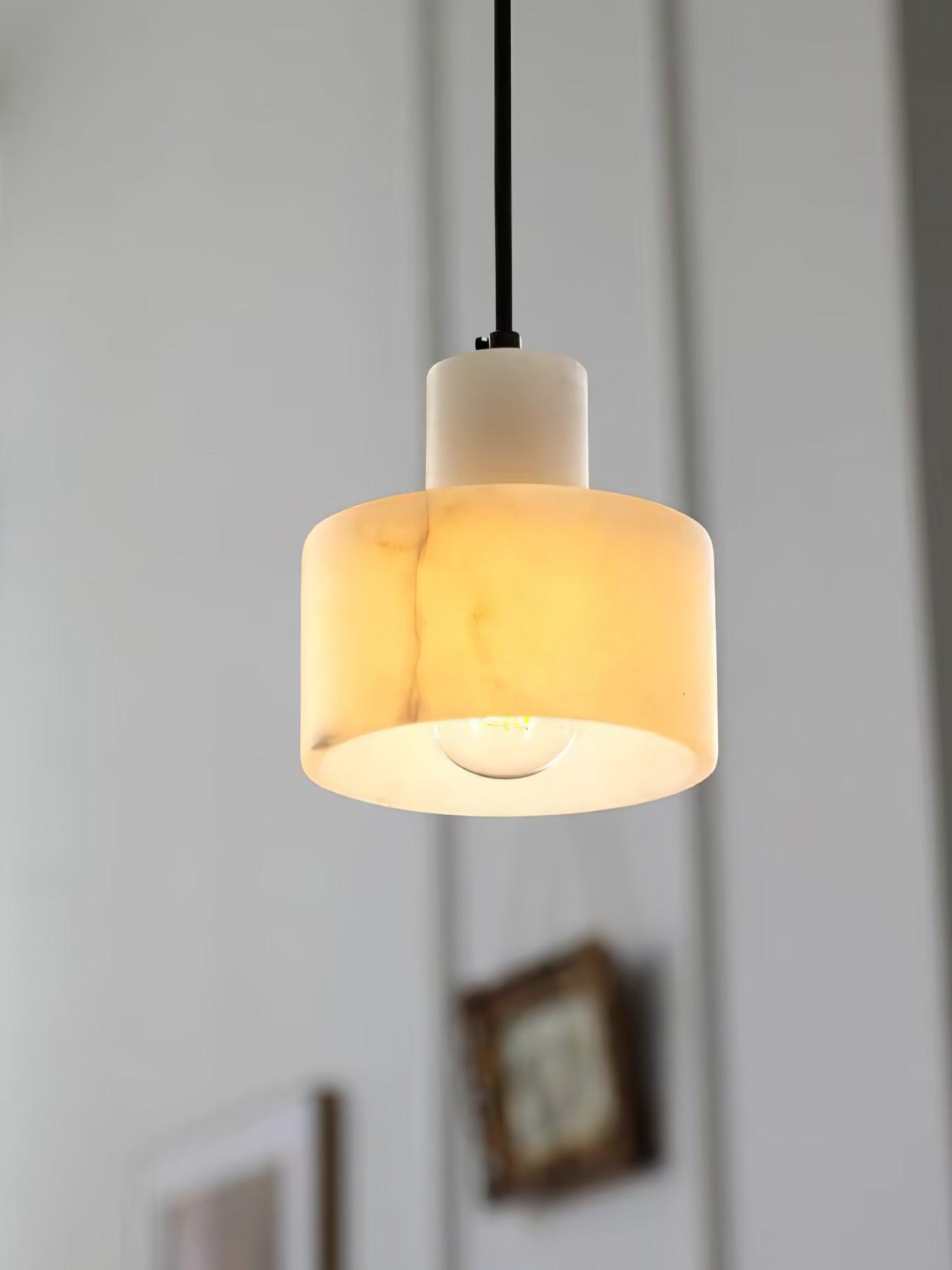 Alabaster Pendant Lgiht Dual Cylindrical - Neutralighting