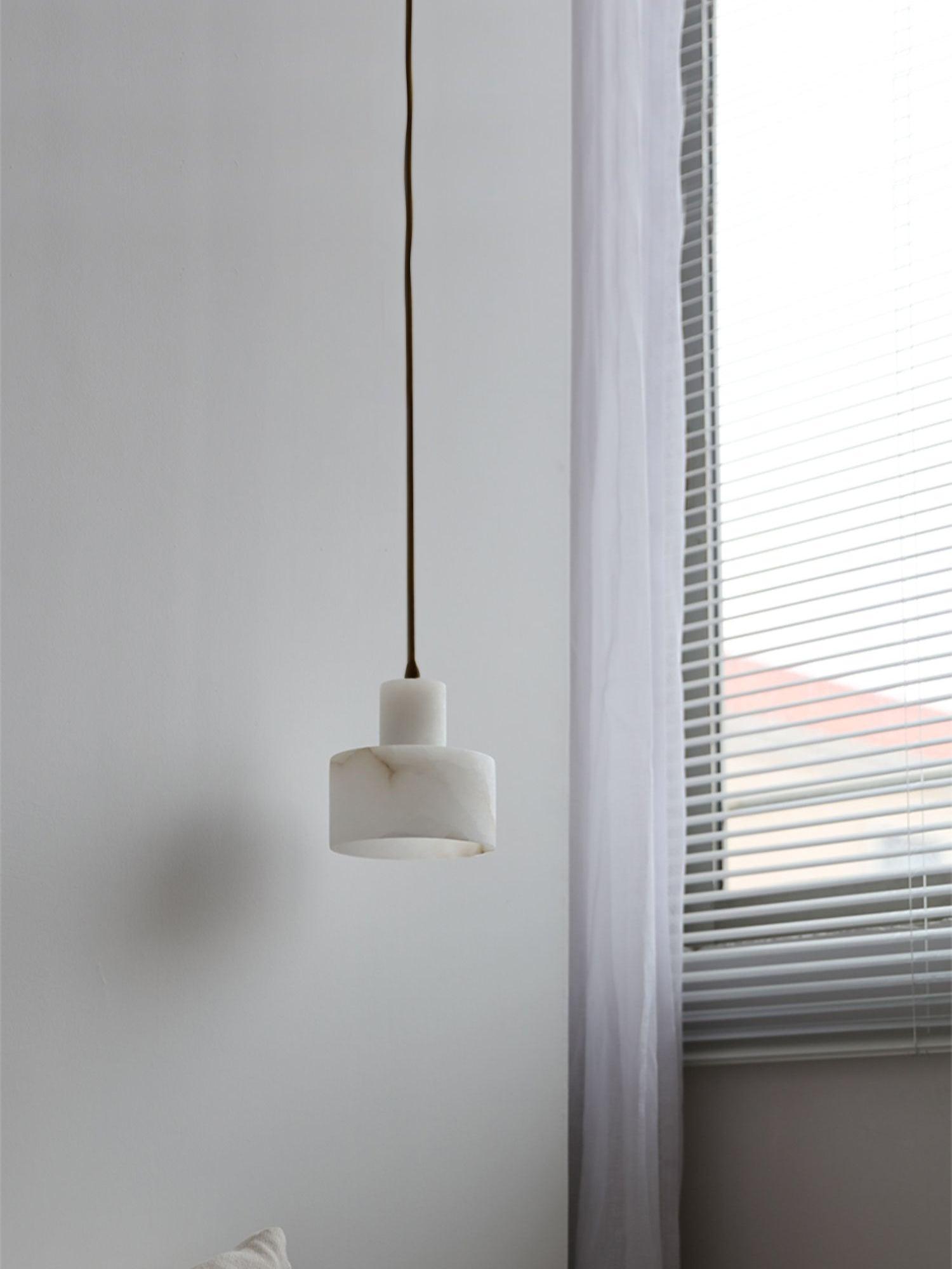 Alabaster Pendant Lgiht Dual Cylindrical - Neutralighting