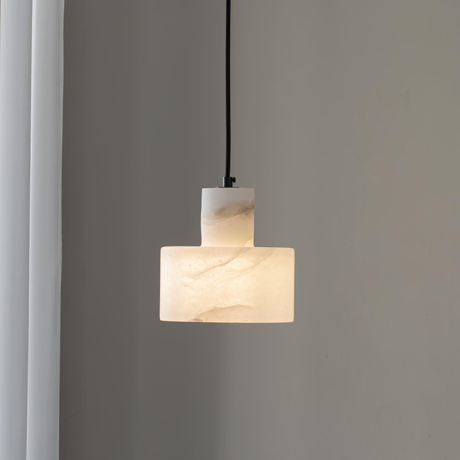 Alabaster Pendant Lgiht Dual Cylindrical - Neutralighting