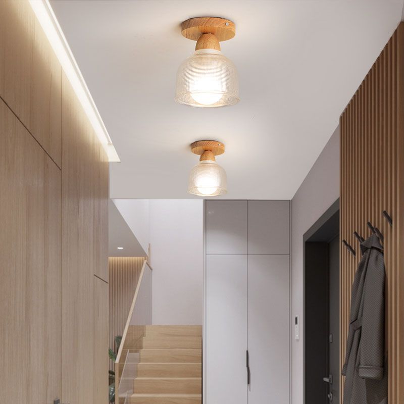 Arisha Modern LED Deckenleuchte Klar Wohn/Schlaf/Ess/Kinderzimmer Holz&Glas-Letslighting