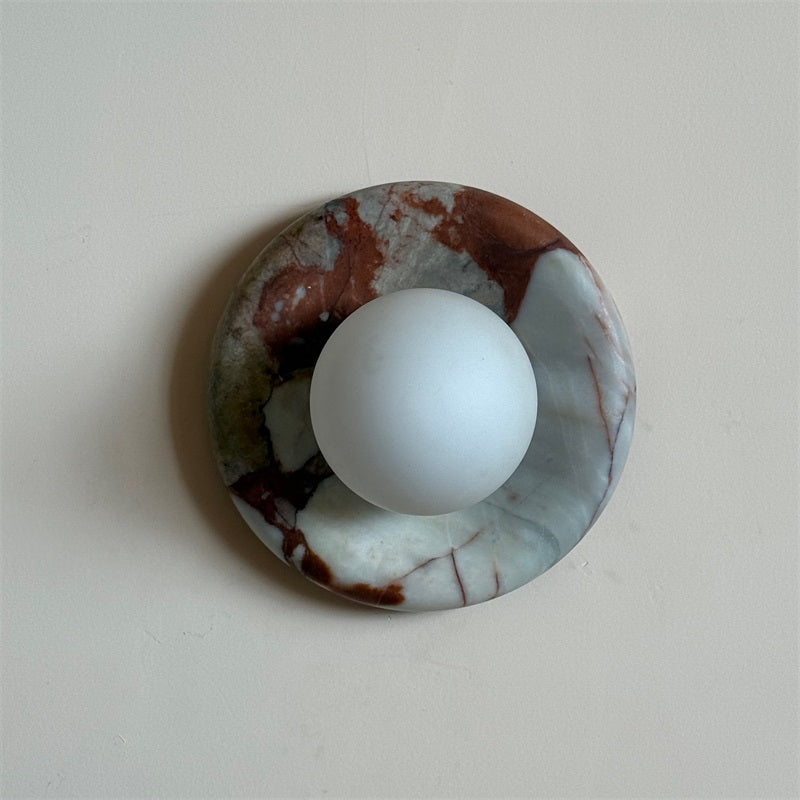 Vomire Premium Nordic Art Red Marble Sconce Wall Lamp - Letslighting