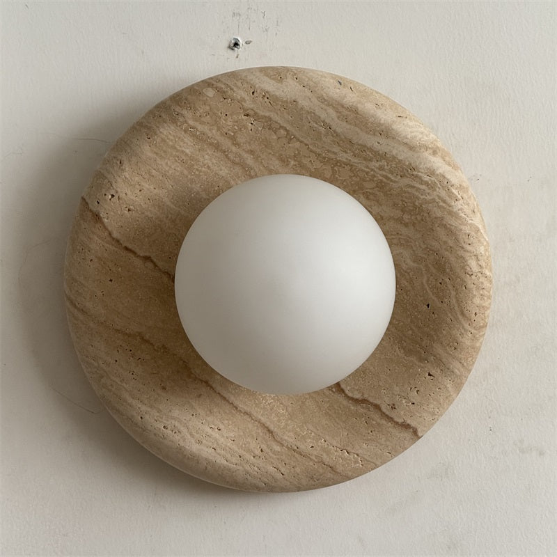 Orli Modern Minimalist Travertine Sconce Wall Lamp - Letslighting
