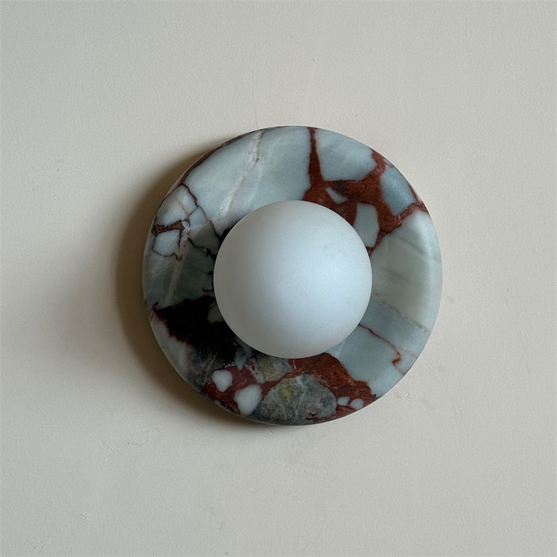 Vomire Premium Nordic Art Red Marble Sconce Wall Lamp - Letslighting