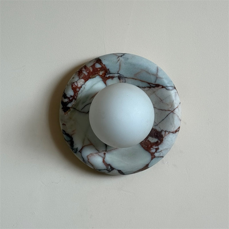 Vomire Premium Nordic Art Red Marble Sconce Wall Lamp - Letslighting