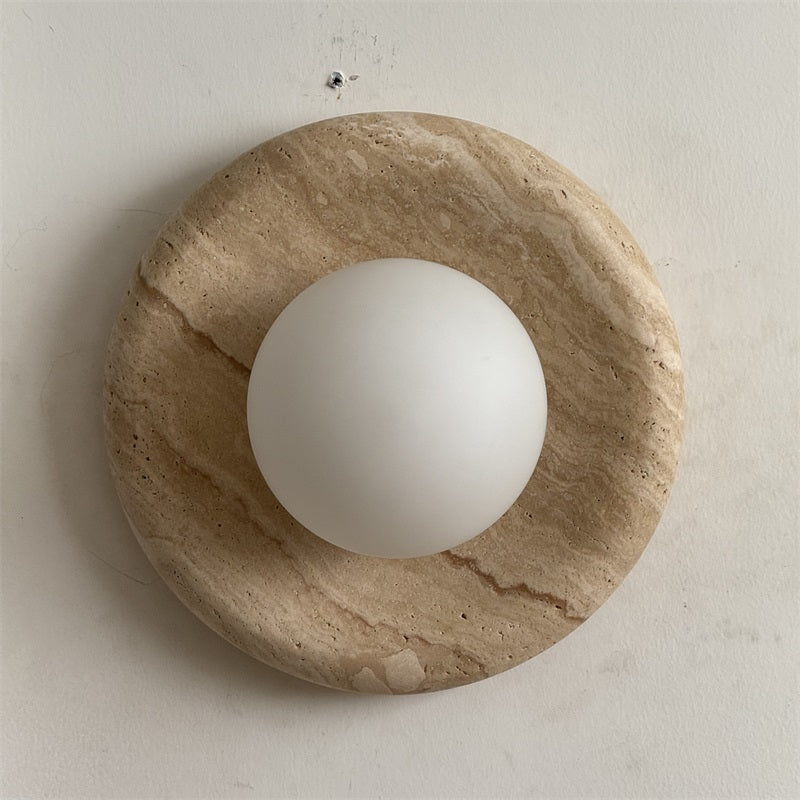 Orli Modern Minimalist Travertine Sconce Wall Lamp - Letslighting