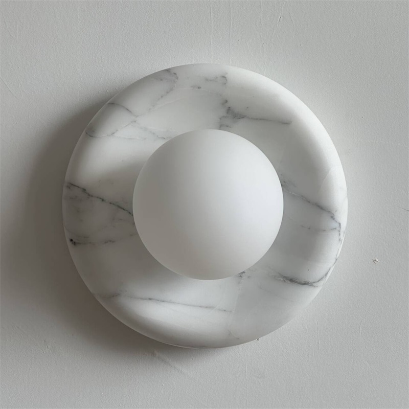Zoraean Premium Elegance White Marble Sconce Wall Lamp - Letslighting