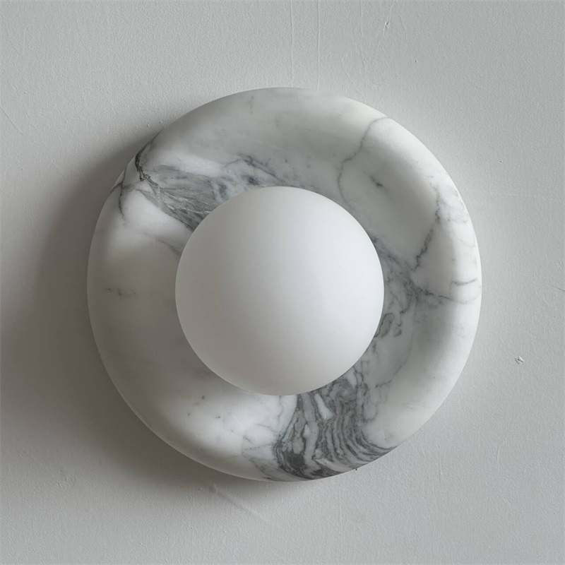 Zoraean Premium Elegance White Marble Sconce Wall Lamp - Letslighting