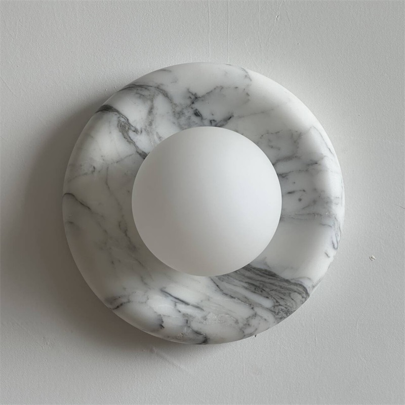 Zoraean Premium Elegance White Marble Sconce Wall Lamp - Letslighting