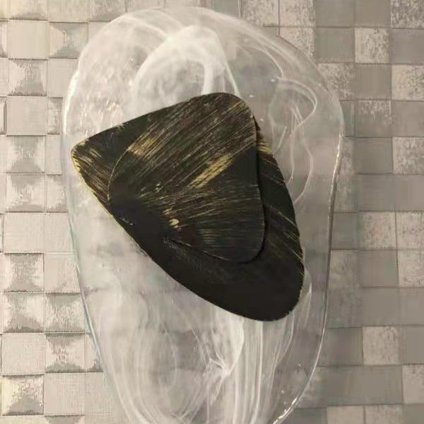 Beatrice Künstlerische Wandleuchte aus schwarzem Glas