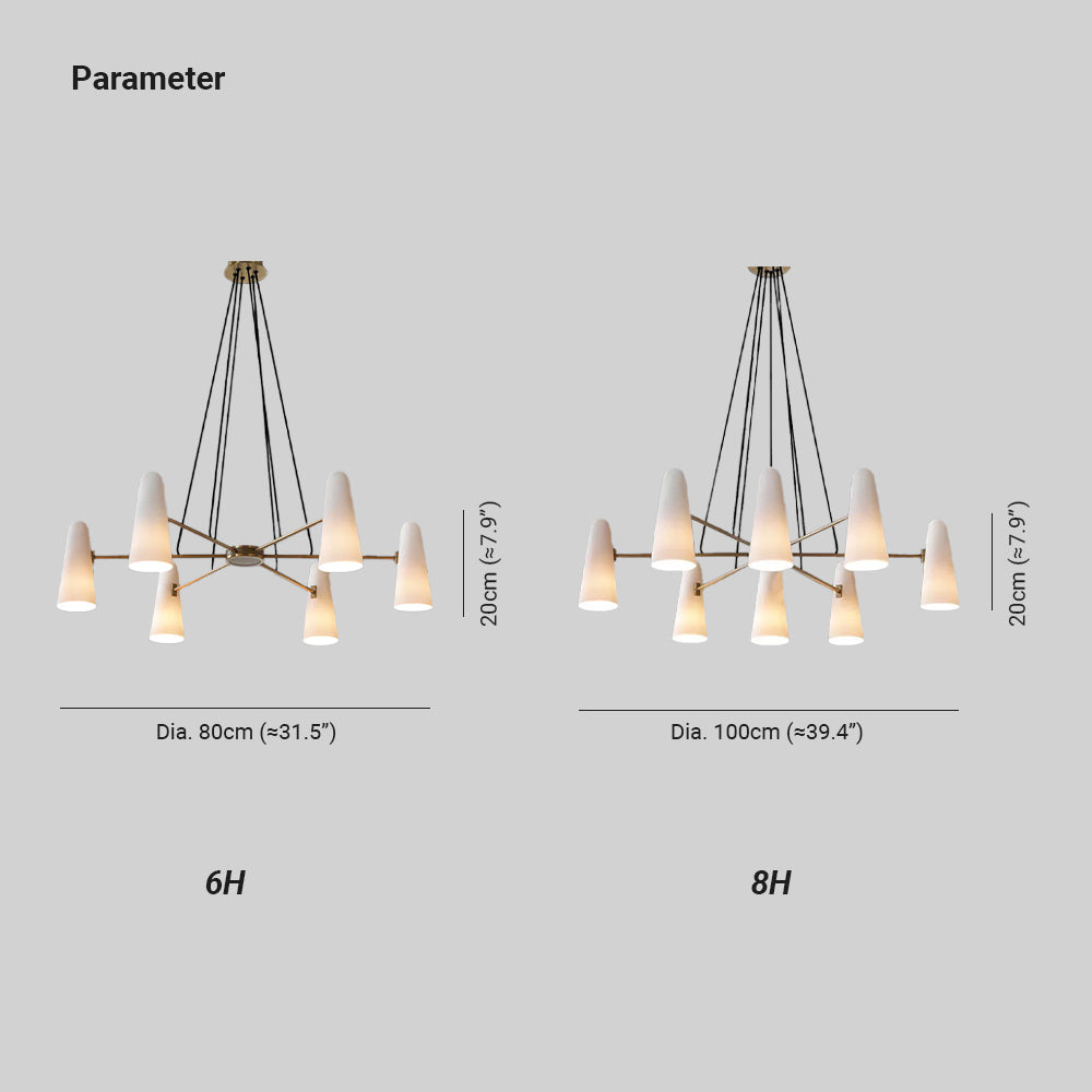 Artemis Chandelier Cone-Shaped-Letslighting