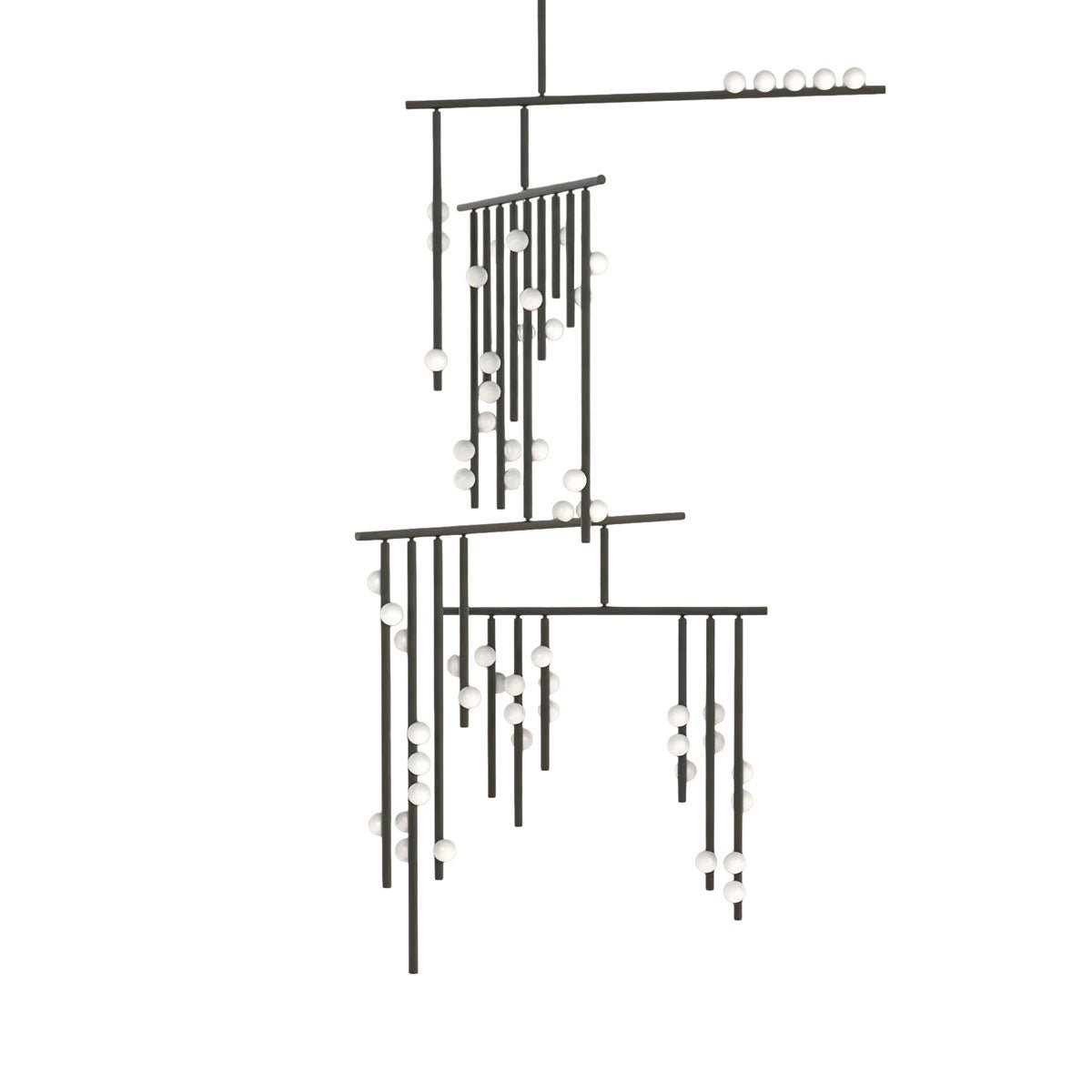 Eurzoris Geometrischer Linearer Kronleuchter aus Messing-Letslighting