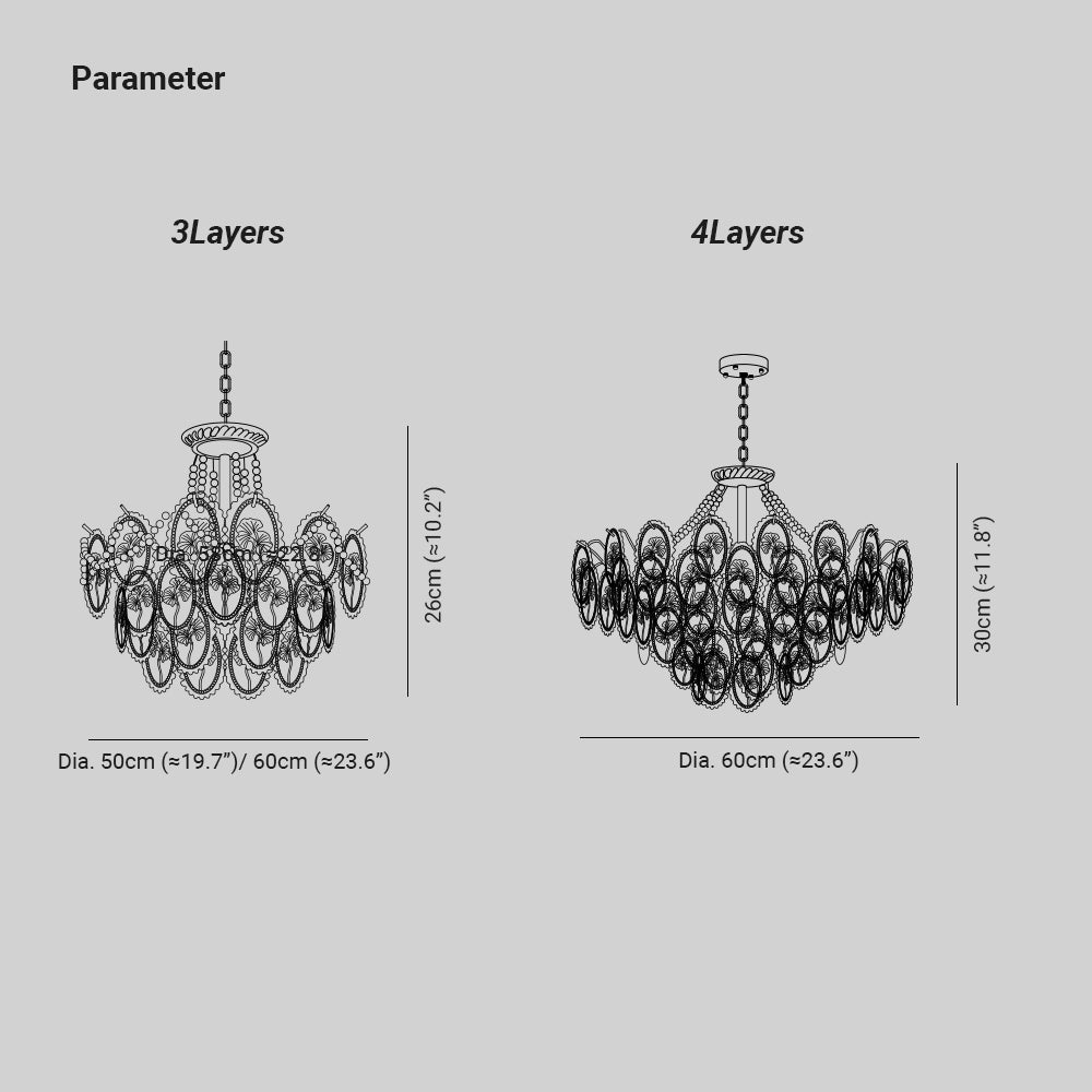 Havin Kronleuchter mit schimmernden Perlen