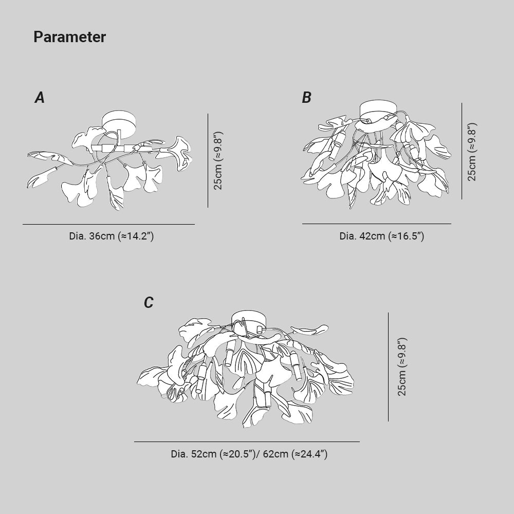 Ginkgo Deckenleuchte