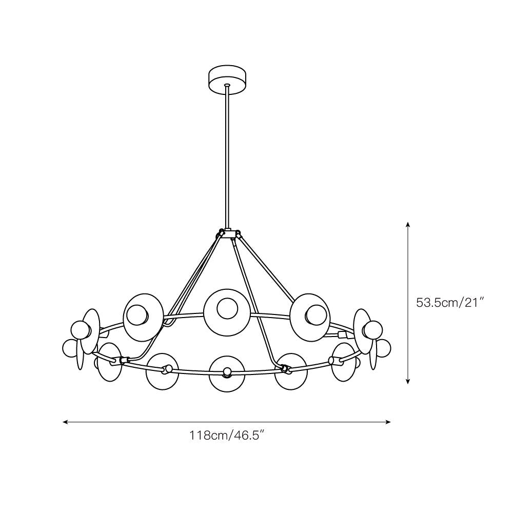 Ilirila Modern Elegance Alabaster Glass Chandelier - Letslighting