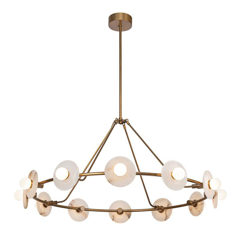 Ilirila Modern Elegance Alabaster Glass Chandelier - Letslighting