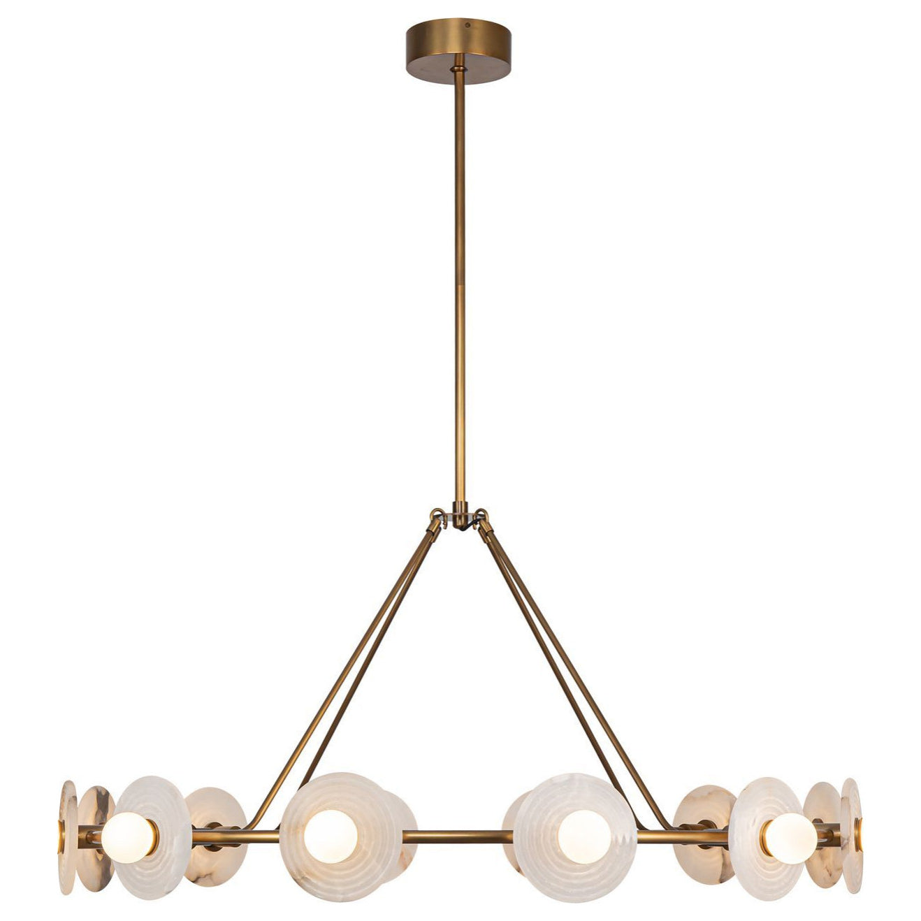 Ilirila Modern Elegance Alabaster Glass Chandelier - Letslighting