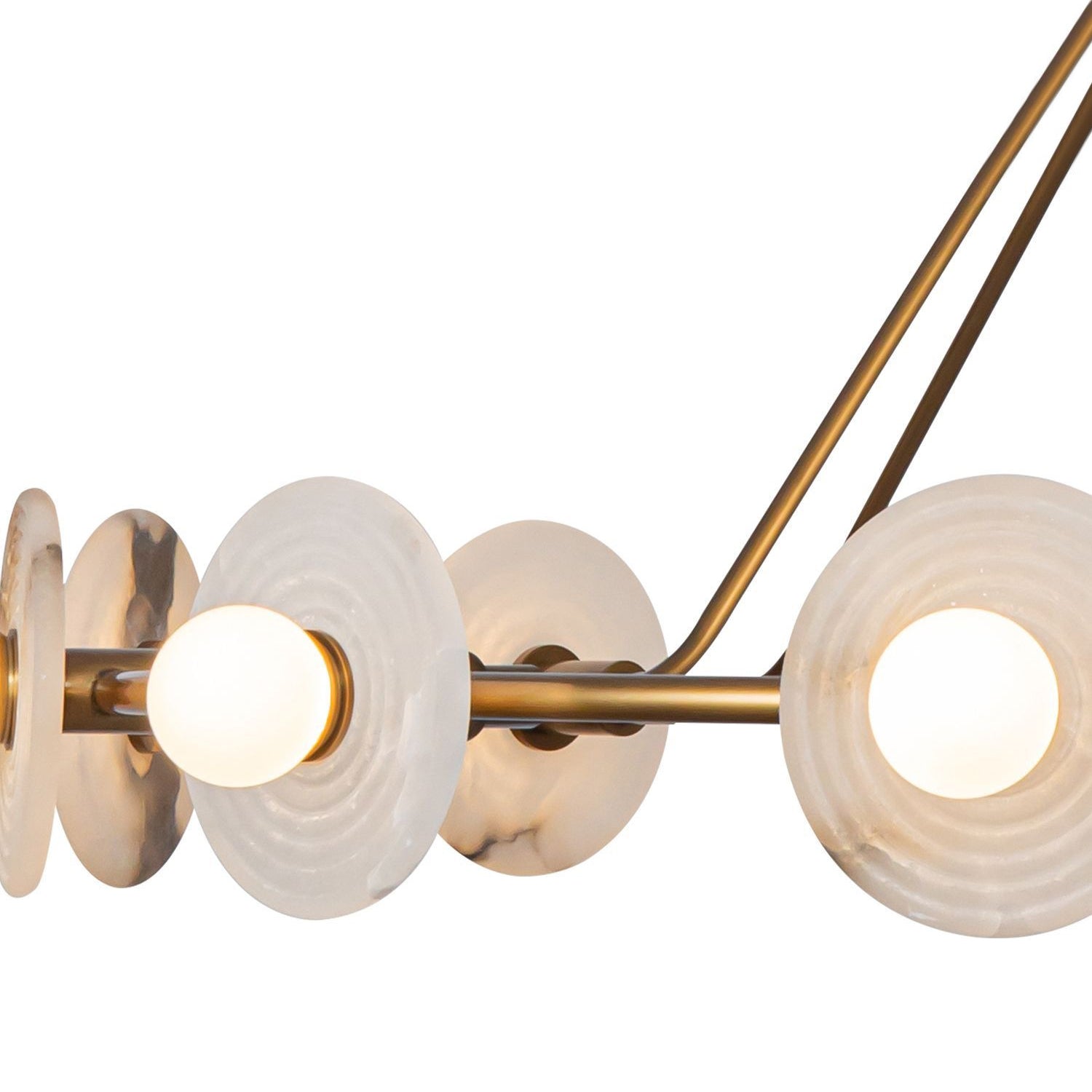 Ilirila Modern Elegance Alabaster Glass Chandelier - Letslighting