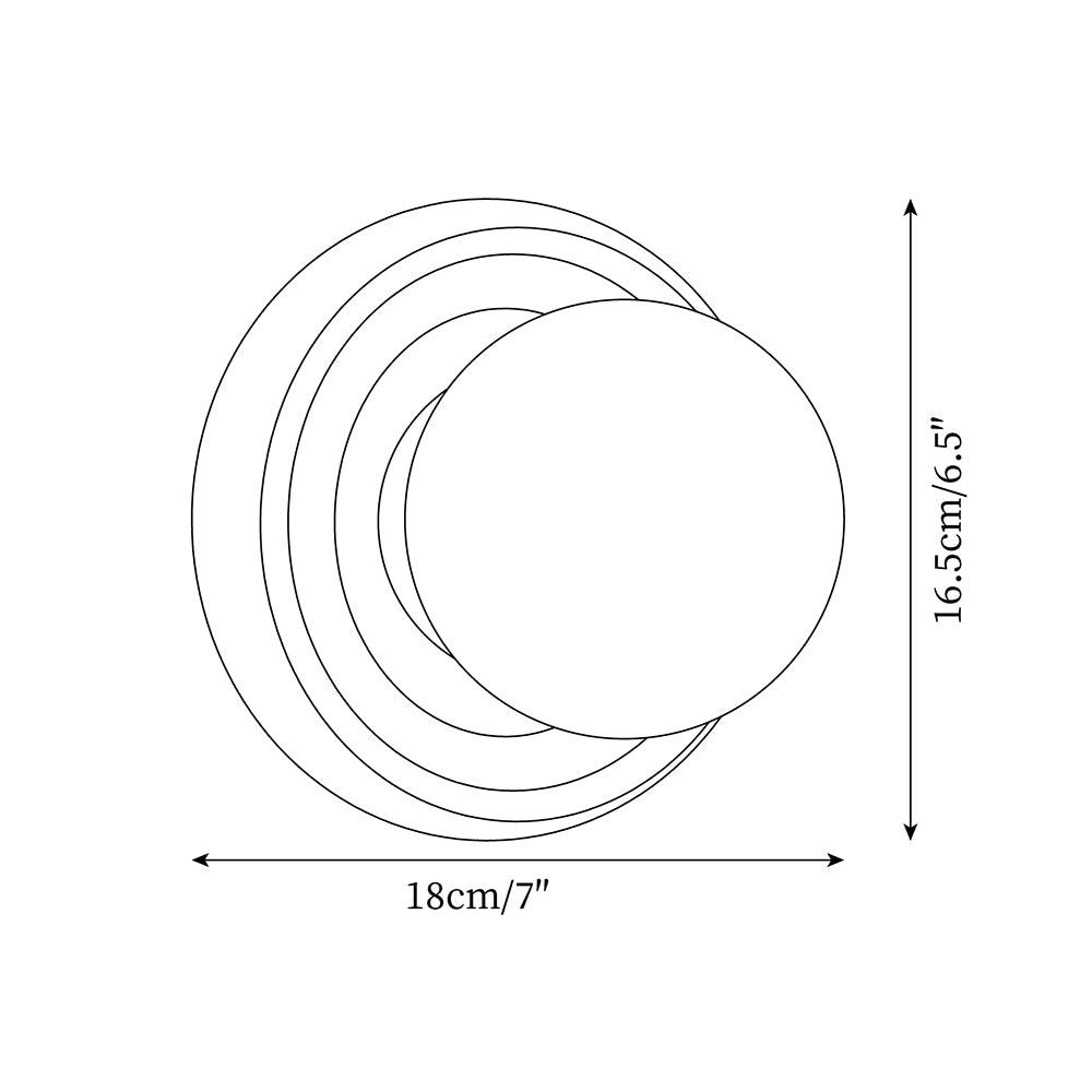 Dahlia Round Wall Lamp Travertine - Letslighting