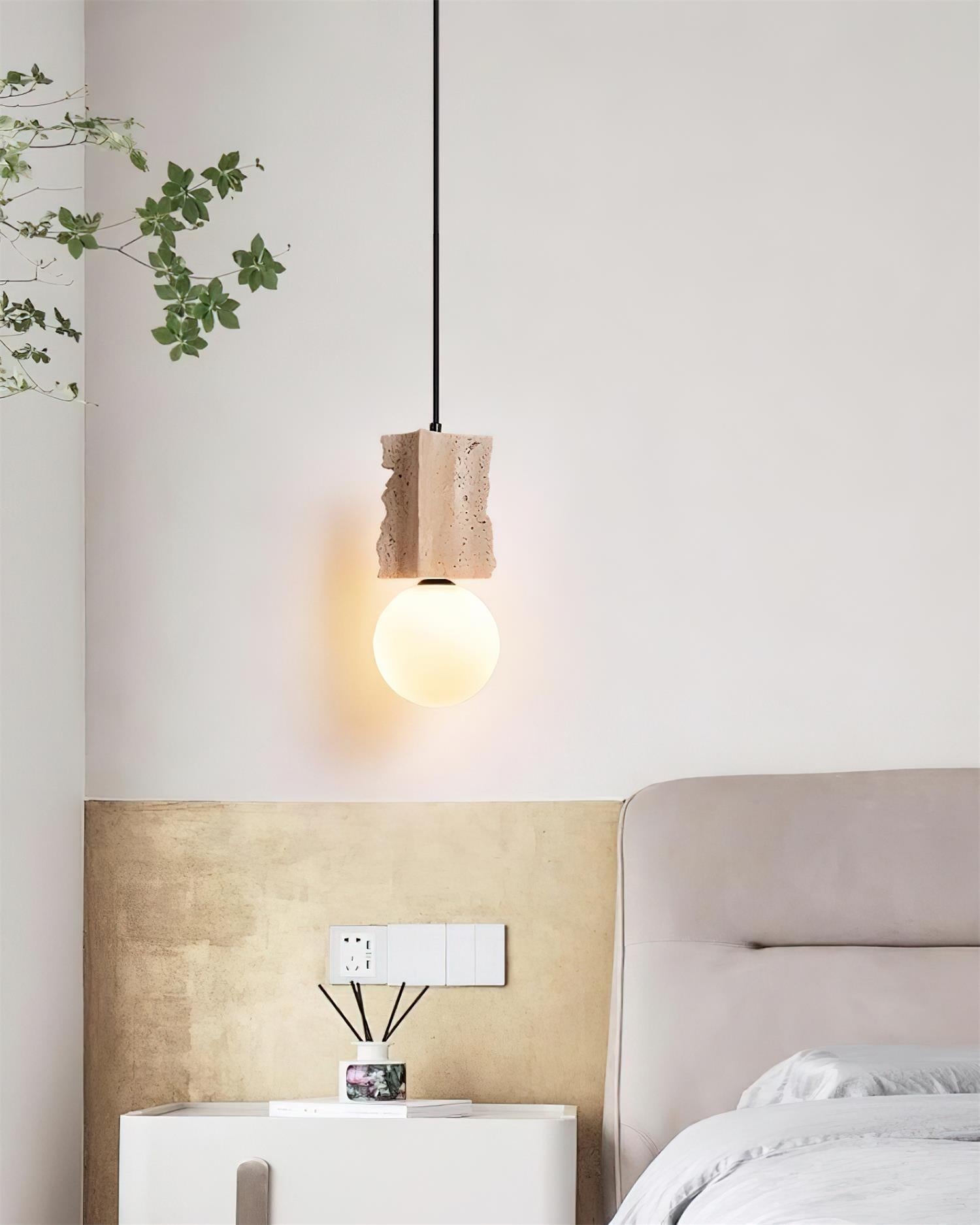 Ritta Irregulate Pendant Light Travertine - Letslighting