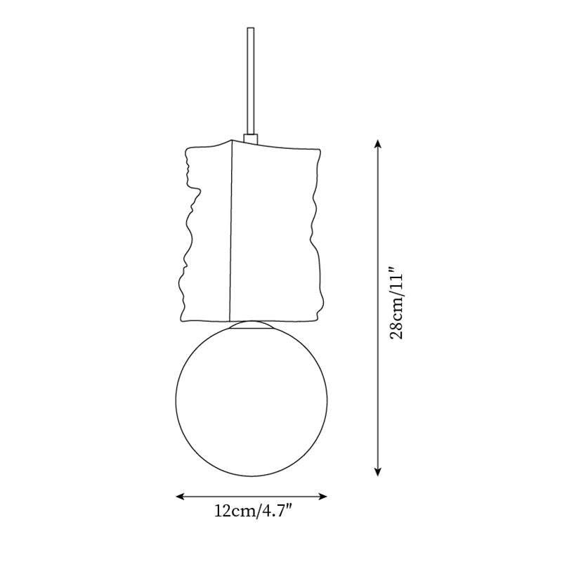 Ritta Irregulate Pendant Light Travertine - Letslighting