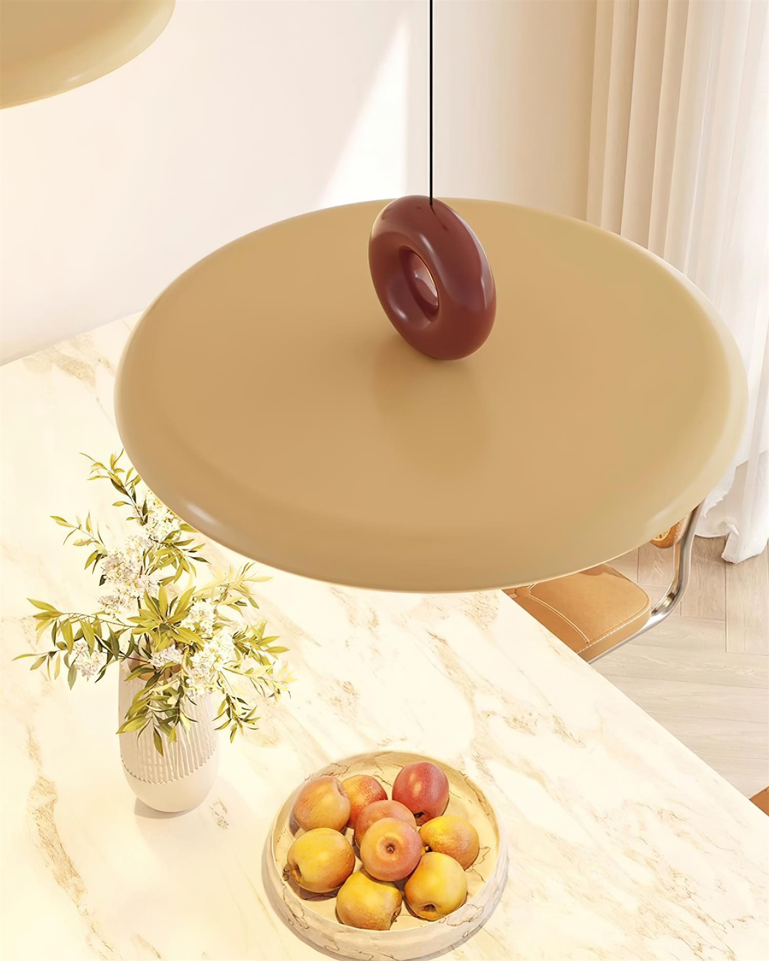 Pendant Lamp Acrylic Disc with Loop Detail Ambient Minimalist - Letslighting