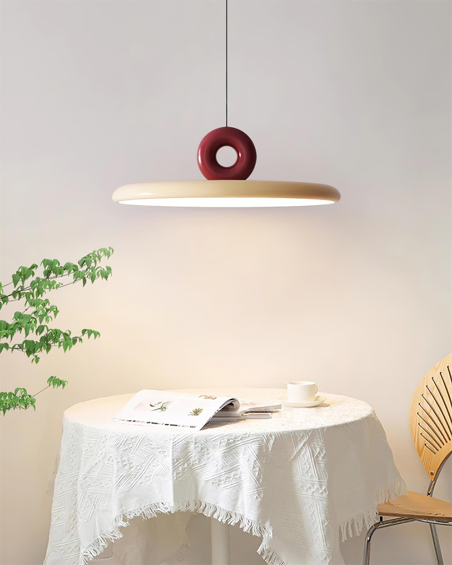 Pendant Lamp Acrylic Disc with Loop Detail Ambient Minimalist - Letslighting
