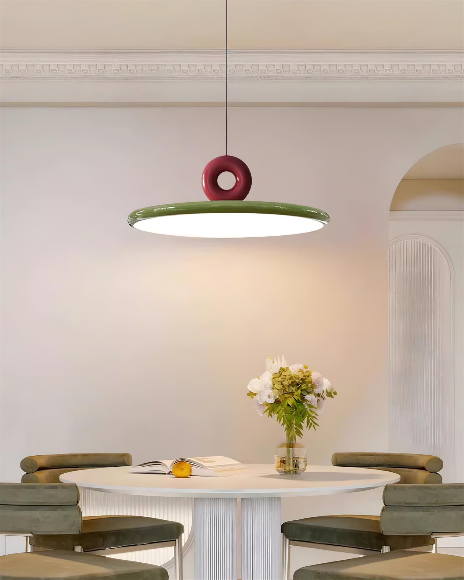 Pendant Lamp Acrylic Disc with Loop Detail Ambient Minimalist - Letslighting