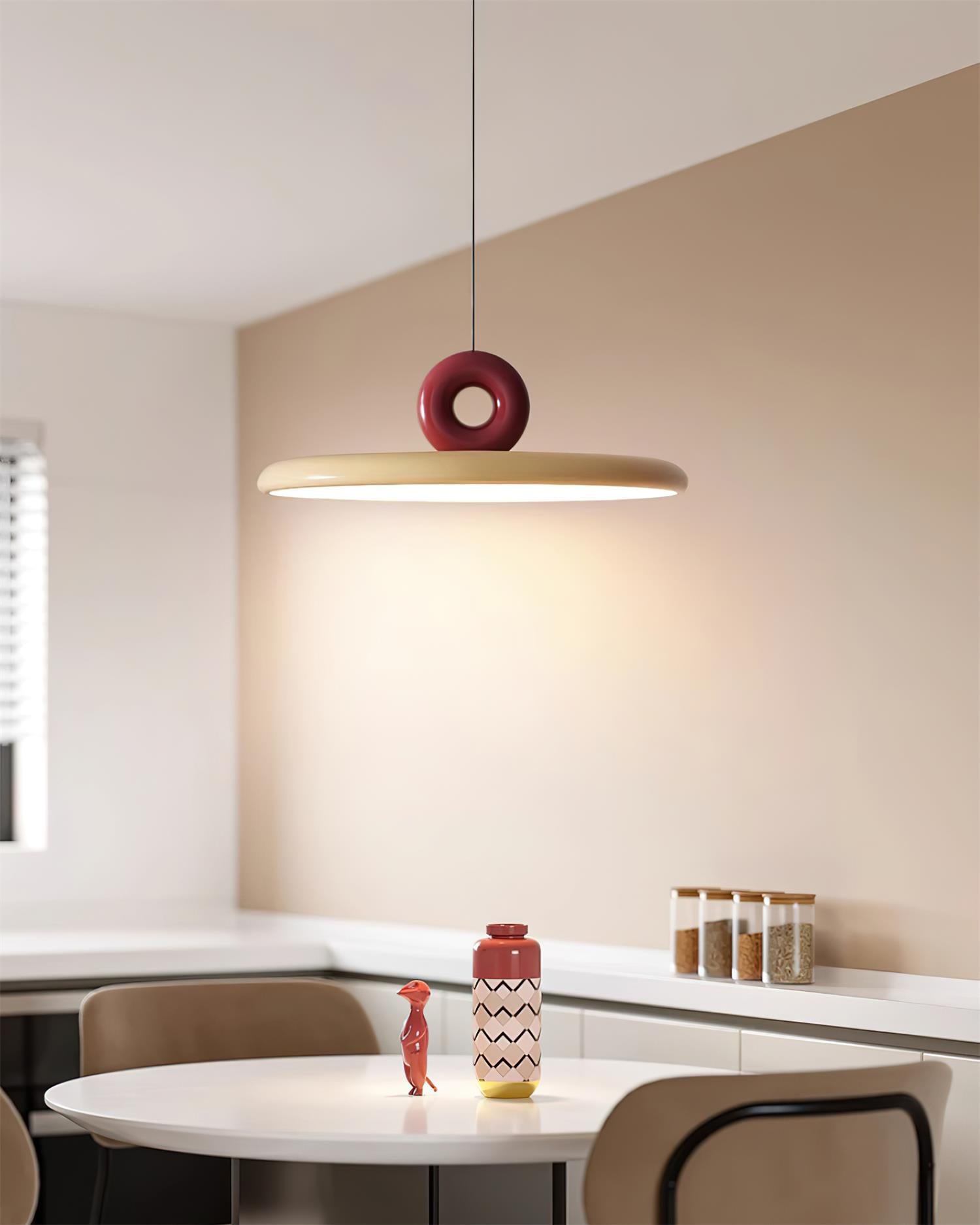 Pendant Lamp Acrylic Disc with Loop Detail Ambient Minimalist - Letslighting