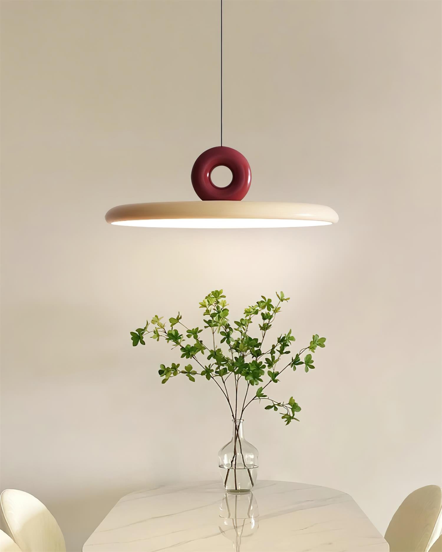 Pendant Lamp Acrylic Disc with Loop Detail Ambient Minimalist - Letslighting