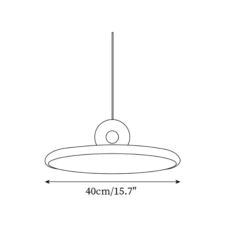 Pendant Lamp Acrylic Disc with Loop Detail Ambient Minimalist - Letslighting