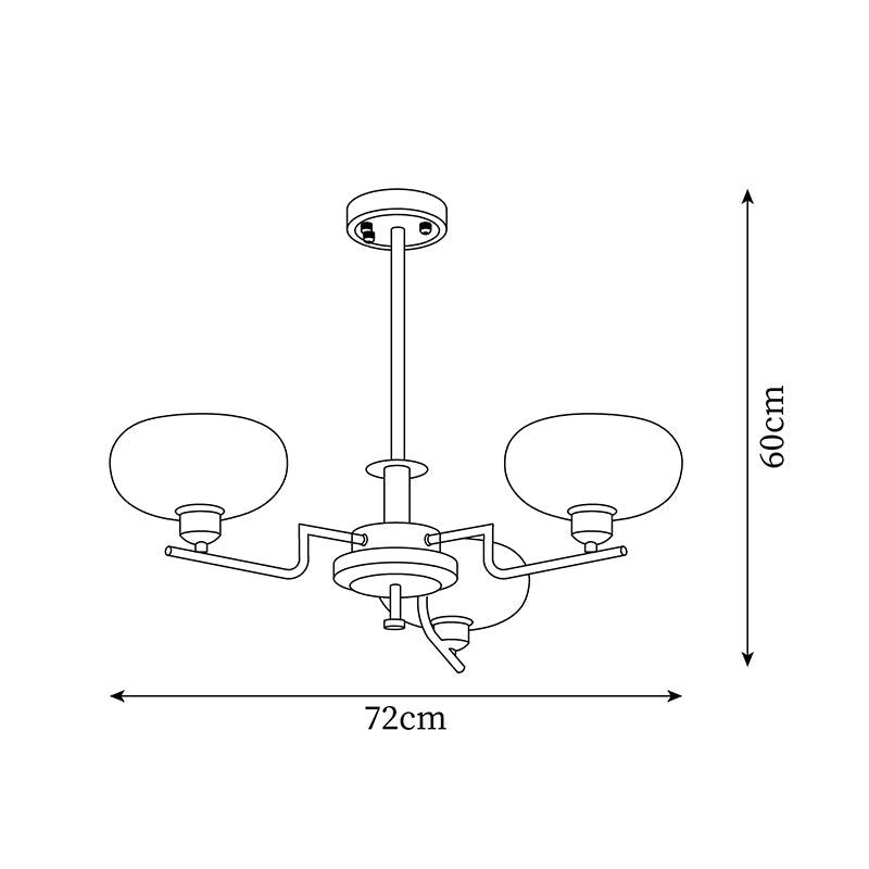 Kronleuchter Holz Messing Rahmen Glas Schirme Mittelalterlich Ambiente-Letslighting