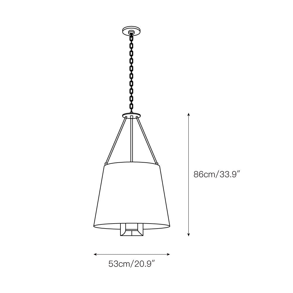 Loom Vintage Industrial Messing Stoff Pendelleuchte-Letslighting