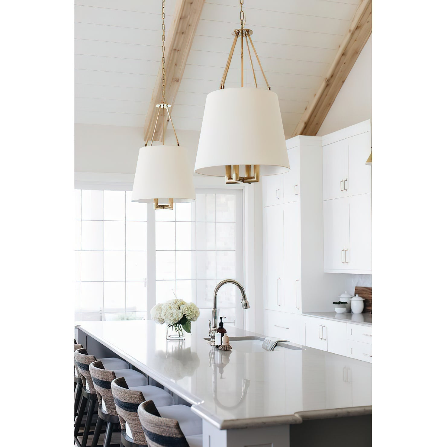 Loom Vintage Industrial Messing Stoff Pendelleuchte-Letslighting