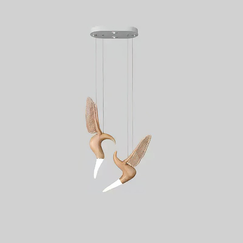 Elsilor Vogelinspirierte Holzpendelleuchte-Letslighting