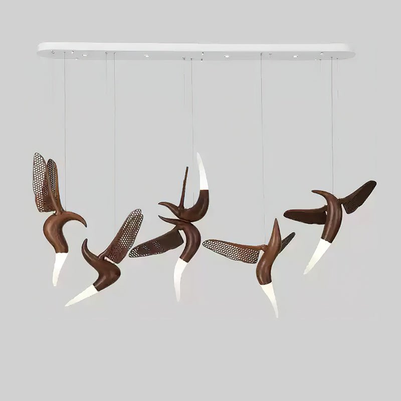Elsilor Vogelinspirierte Holzpendelleuchte-Letslighting