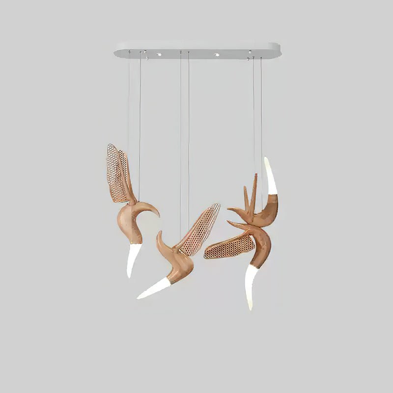Elsilor Vogelinspirierte Holzpendelleuchte-Letslighting